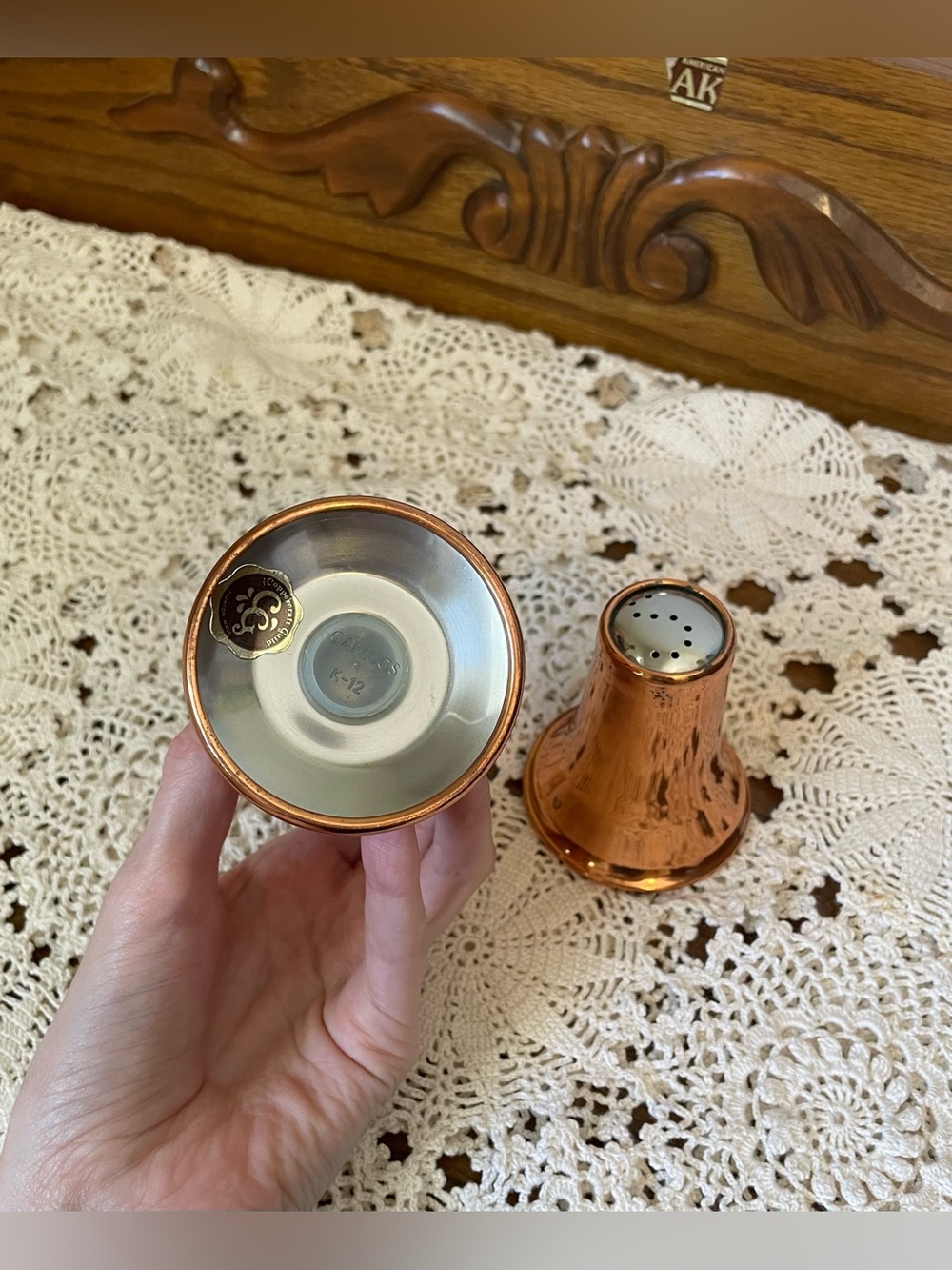 Coppercraft Guild Copper Salt & Pepper Shakers - Picture 3 of 11